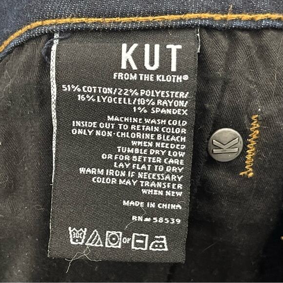 Kut From The Kloth Connie Ankle Skinny Jeans Raw Hem Size 4 Preppy Casual Boho - Picture 15 of 16
